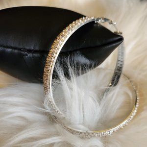 Fashion Jewelry - Mid Size Bling Hoop Earrings